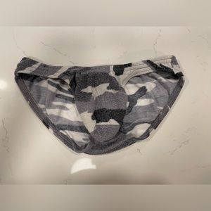 Gray and white camo N2N bikini briefs